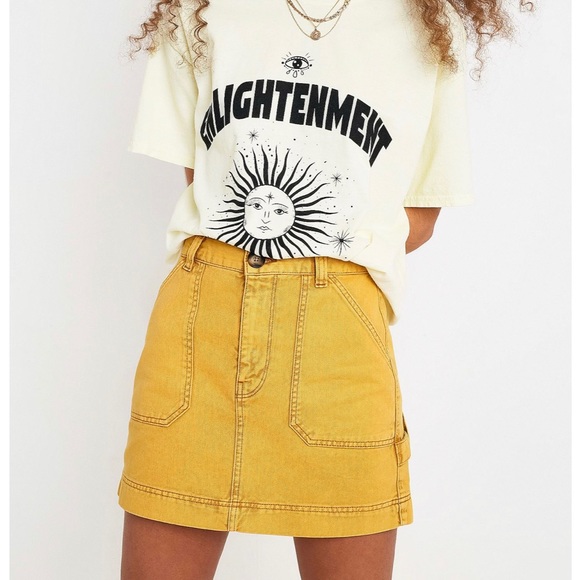 BDG Dresses & Skirts - BDG Sun Yellow Carpenter Mini Skirt